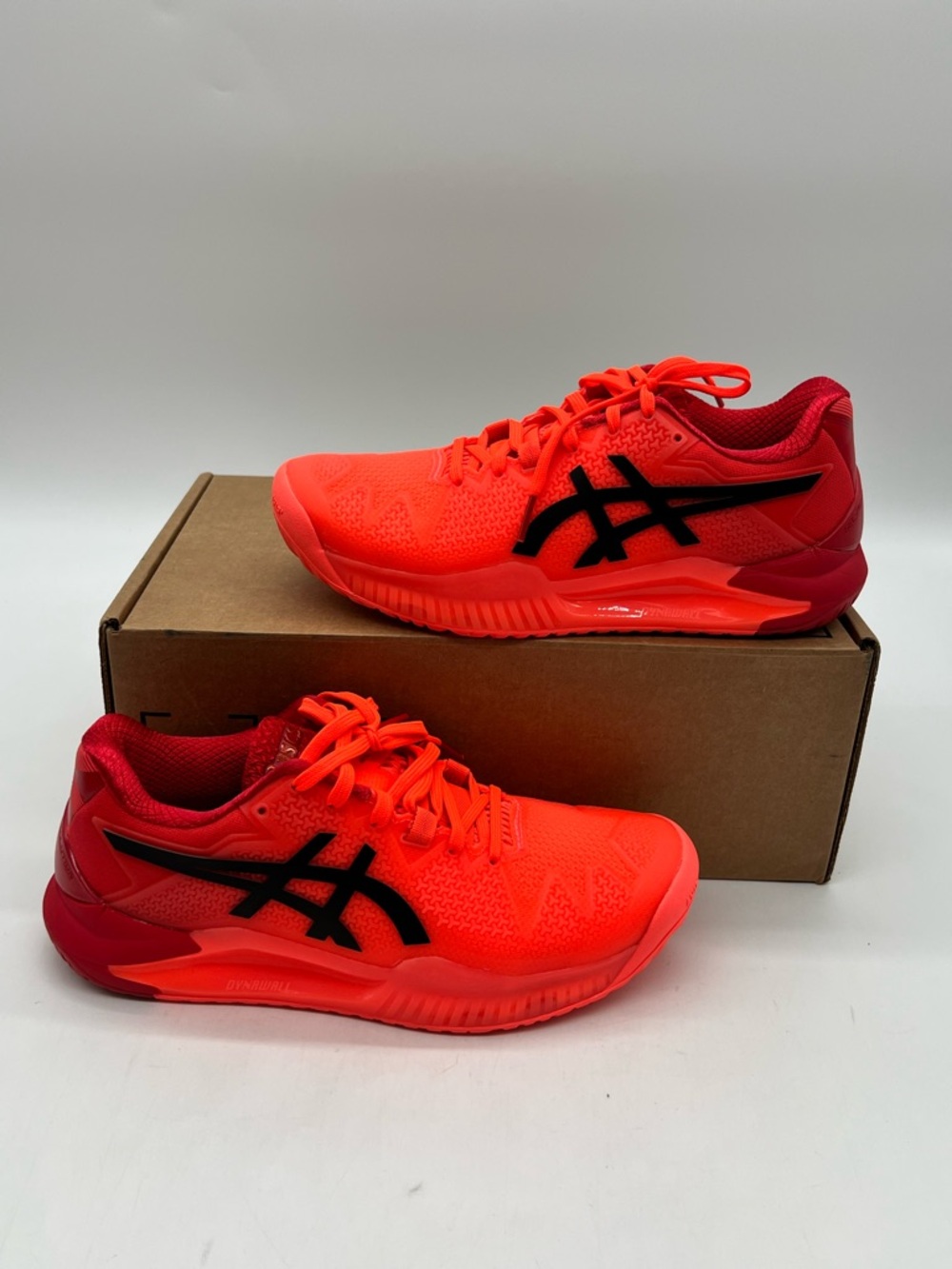 Asics Gel-Resolution 8 Tokyo Men 6 Women 7.5 Sunrise Red Eclipse Tennis Shoes